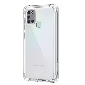 کاور مدل ژله ای مناسب برای گوشی موبایل سامسونگ Galaxy A21s به همراه محافظ لنز دوربین
