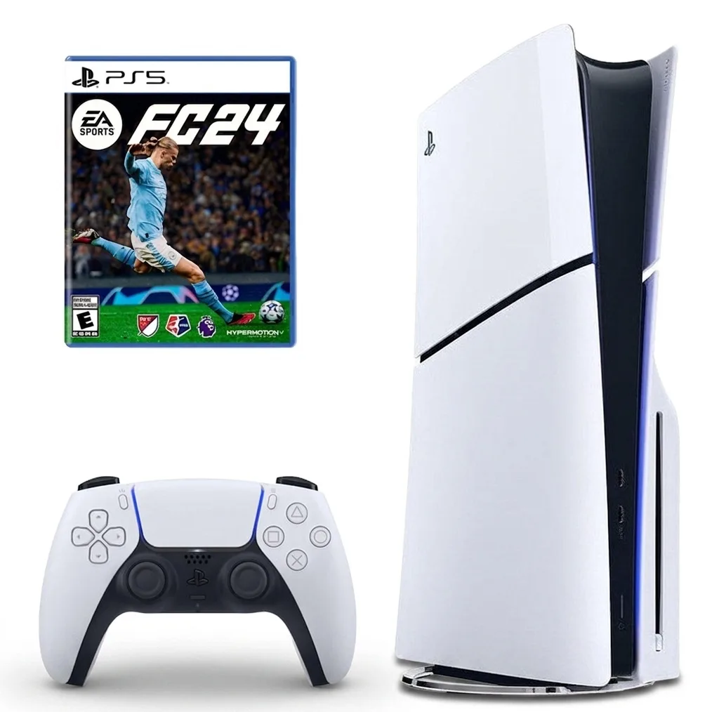 کنسول بازی سونی مدل PlayStation 5 Slim ظرفیت یک ترابایت ریجن اروپا 2016A به همراه بازی EA Sports FC 24