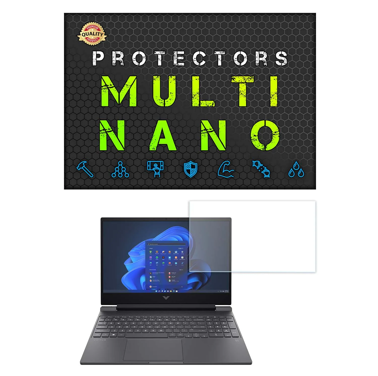 محافظ صفحه نمایش شفاف مولتی نانو مدل X-S1N مناسب برای لپ تاپ اچ پی Victus 15 FA0033DX 15.6 inch 2024