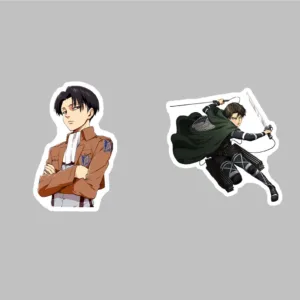 استیکر لپ تاپ کارنیکا طرح "انیمه حمله به تایتان لیوای آکرمن مدل Anime Attack on Titan Levi Ackermann-2222032 مجموعه 2 عددی"