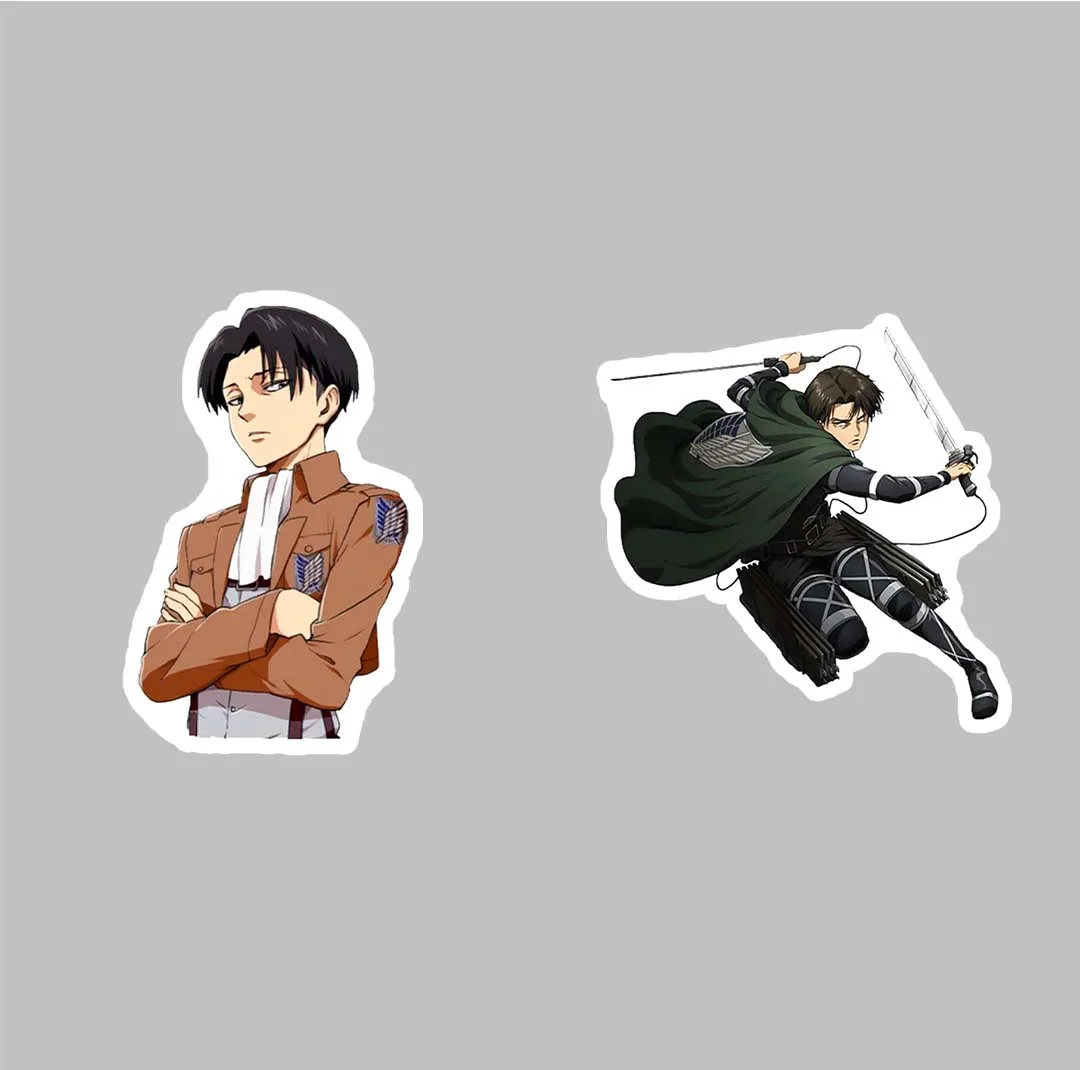 استیکر لپ تاپ کارنیکا طرح "انیمه حمله به تایتان لیوای آکرمن مدل Anime Attack on Titan Levi Ackermann-2222032 مجموعه 2 عددی"