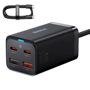 شارژر رومیزی باسئوس مدل Desktop Fast 65W به همراه کابل USB-C