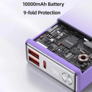 پاوربانک یوسمز مدل US-CD192-22.5W ظرفیت 10000 میلی آمپر ساعت