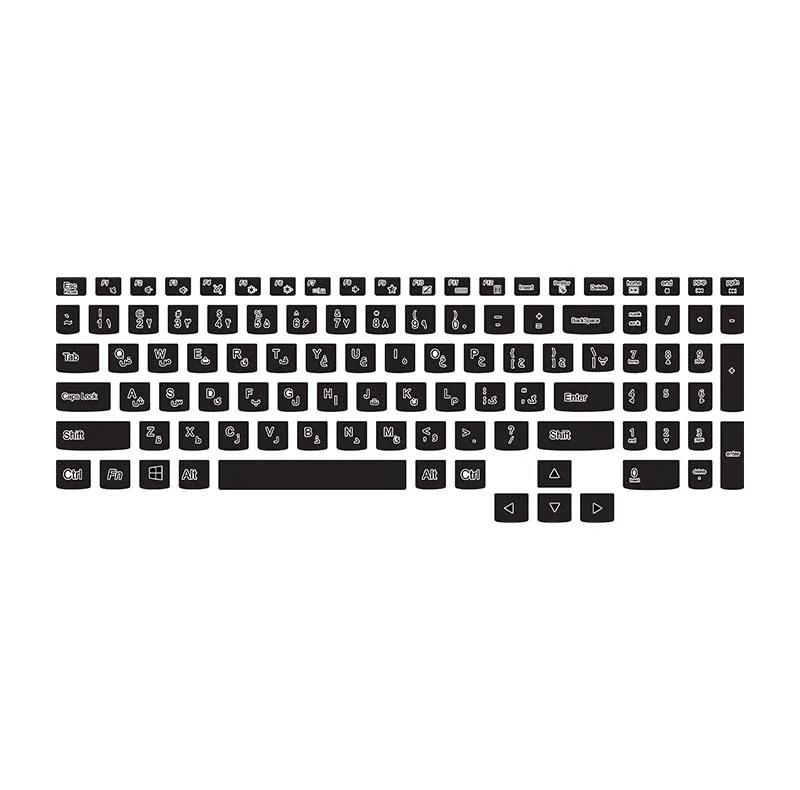 برچسب حروف فارسی کیبورد توییجین و موییجین مدل black 01 مناسب برای لپ تاپ Lenovo LOQ 15irh