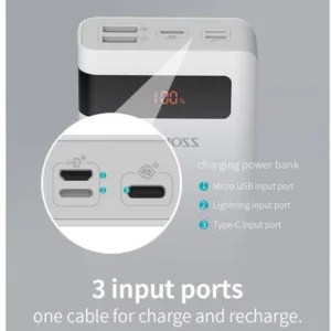پاوربانک 27 وات مدل PS6 ظرفیت 20000 میلی آمپر ساعت به همراه کابل USB-C