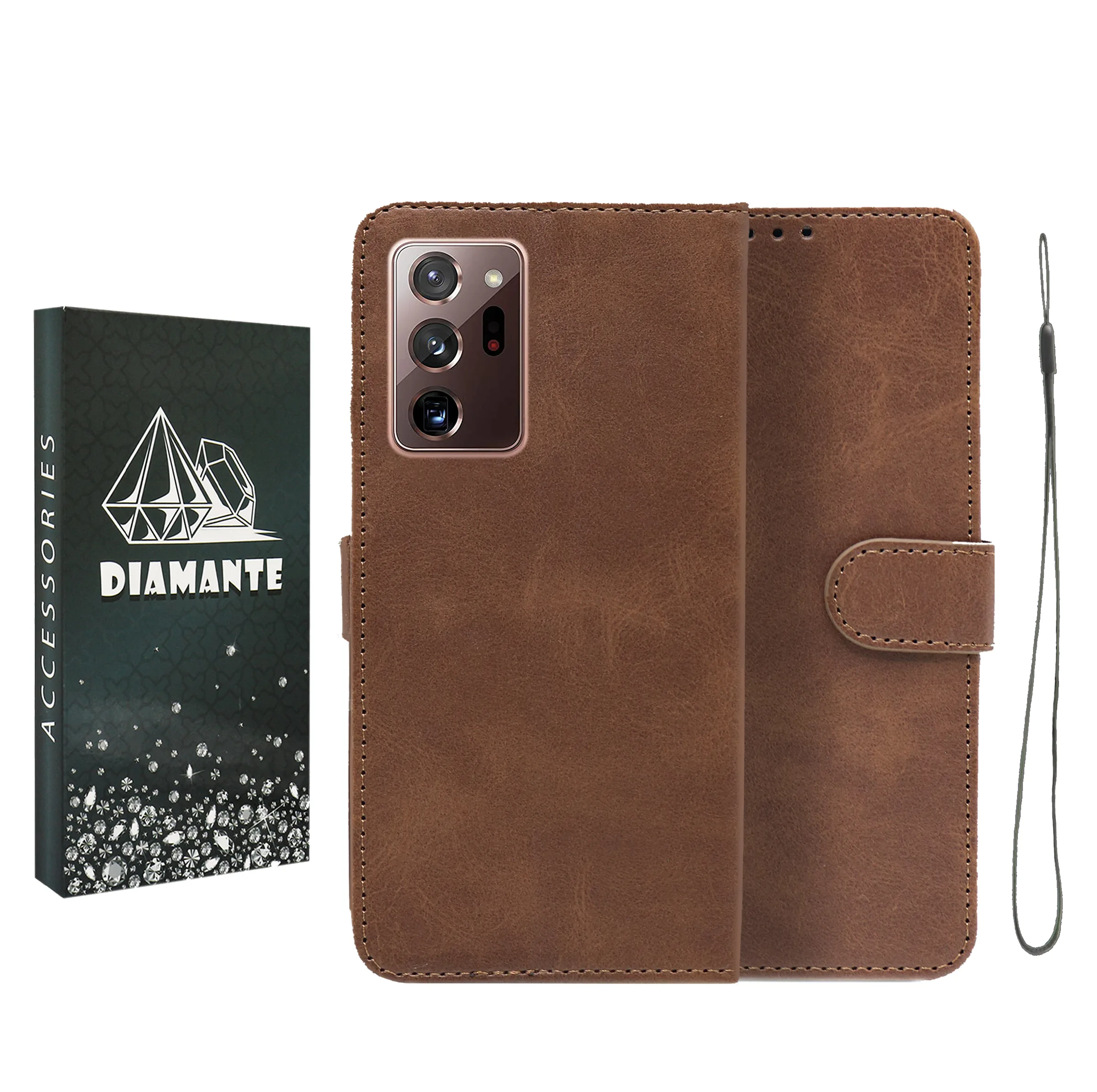 کیف کلاسوری دیامانته مدل Bandaviz Bk مناسب برای گوشی موبایل سامسونگ Galaxy Note 20 Ultra به همراه بند آویز