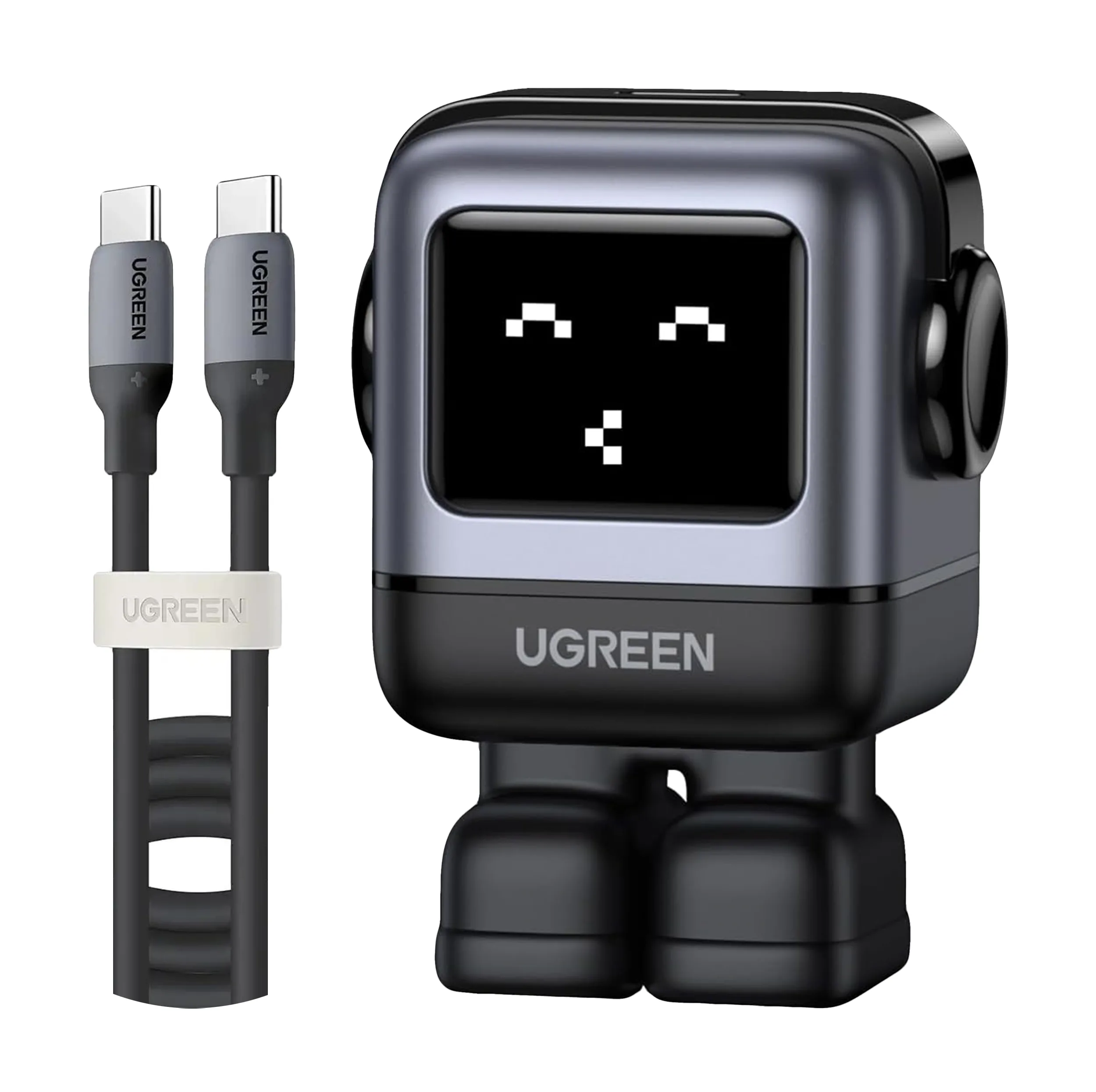 شارژر دیواری 30 وات یوگرین مدل Robot Nexode RG PD GaN Fast Charger به همراه کابل USB-C