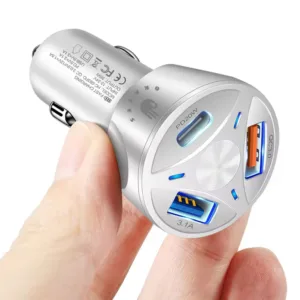 شارژر فندکی 38 وات اکی یس مدل PD1QC3USB200