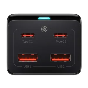 شارژر رومیزی 65 وات بیسوس مدل Powerstrip 65W به همراه کابل تبدیل USB-C