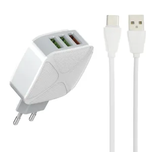 شارژر دیواری 18 وات الدینیو مدل A3310Q به همراه کابل USB-C
