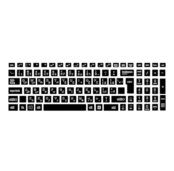 برچسب حروف فارسی کیبورد توییجین و موییجین مدل AS-03 مناسب برای لپ تاپ Asus x550iu
