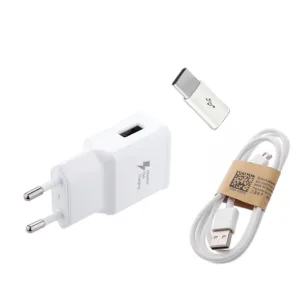شارژر دیواری مدل ep-ta20ewe به همراه کابل microUSB و مبدل microUSB به USB-C