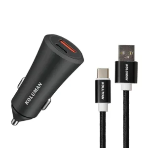 شارژر فندکی 20 وات کلومن مدل KC-C03 به همراه کابل USB-C