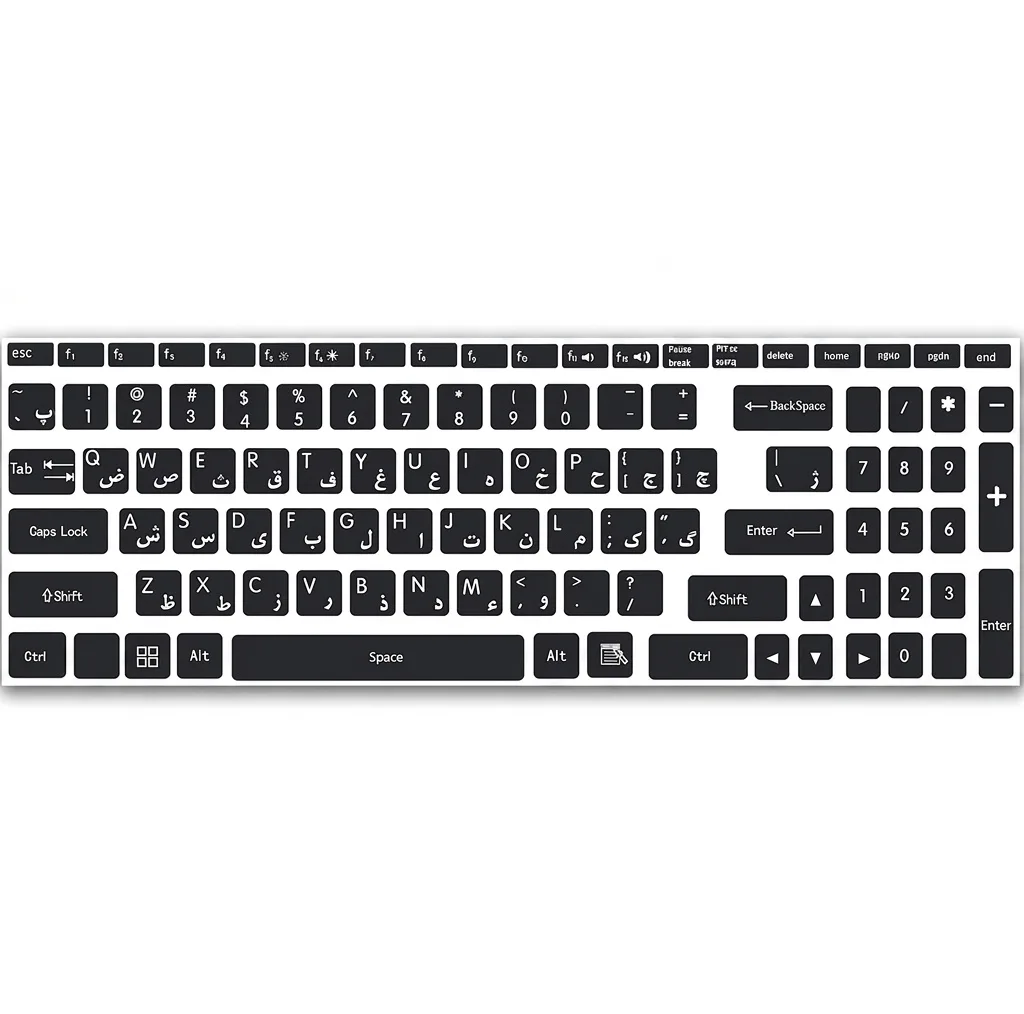 برچسب حروف فارسی کیبورد کد bl-ck