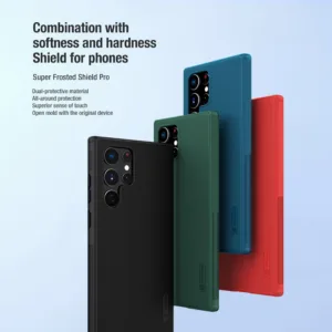 کاور نیلکین مدل Super Frosted Shield Pro مناسب برای گوشی موبایل سامسونگ Galaxy S22 Ultra