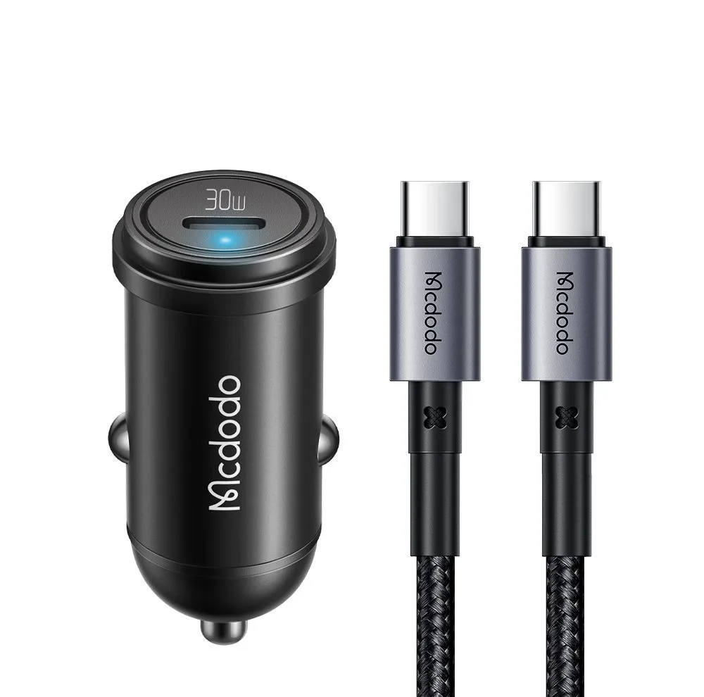 شارژر فندکی 30 وات مک دودو مدل CC-7493 W-Cable به همراه کابل USB-C