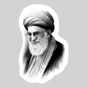 استیکر لپ تاپ پیکسل میکسل مدل آیت الله خامنه ای