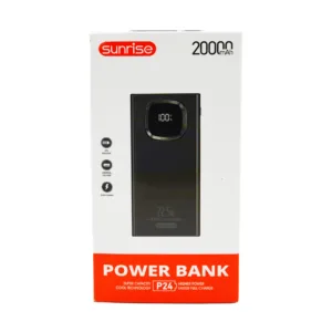پاوربانک 22.5 وات سانرایز مدل P24 ظرفیت 20000 میلیآمپرساعت