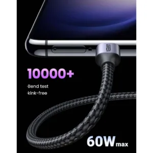 شارژر دیواری 30 وات یوگرین مدل CD305-25114 به همراه کابل تبدیل USB-C