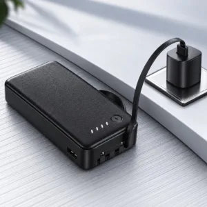 پاوربانک 18 وات وندنس مدل PB059 ظرفیت 20000 میلیآمپرساعت به همراه کابل USB-C، لایتنینگ و Micro USB