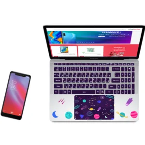 استیکر لپ تاپ کد spa-ce 11 به همراه برچسب حروف فارسی کیبورد