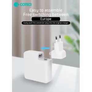 شارژر لپ تاپ 61 وات کوتتسی مدل MB1090-T61W-Uمناسب برای مک بوک به همراه کابل Magsafe 2