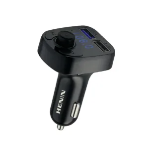 شارژر فندکی هنین 25 وات 2 پورت مدل DriveCharge 1 به همراه کابل تبدیل USB-A به USB-C به طول 1 متر