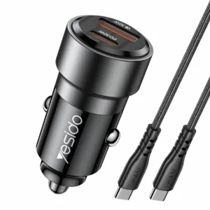 شارژر فندکی 60 وات یسیدو مدل Y55 به همراه کابل USB-C