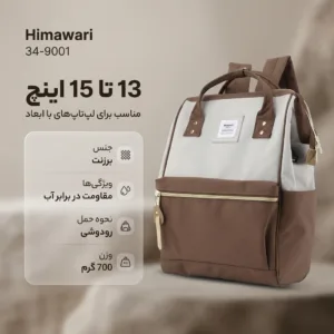 کوله پشتی لپ تاپ هیماواری مدل 34-9001 مناسب برای لپ تاپ‌های 13 تا 15 اینچ