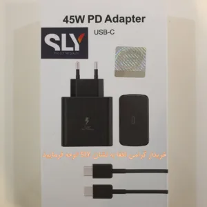 شارژر دیواری 45 وات اس ال وای مدل GALAXY S24 ULTRA SUPER FAST 2 به همراه کابل تبدیل USB-C