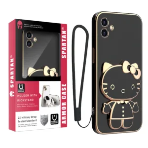 کاور اسپارتان مدل Kitty Strap مناسب برای گوشی موبایل سامسونگ Galaxy A06 به همراه بندآویز