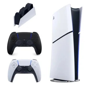 کنسول بازی سونی مدل PlayStation 5 Slim Digital Edition ظرفیت 825 گیگابایت ریجن CFI-2116 اروپا به همراه دسته اضافی و پایه شارژر