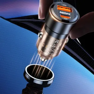 شارژر فندکی 75 وات دو پورت ریمکس مدل RCC 360