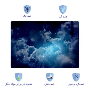 استیکر لپ تاپ توییجین و موییجین طرح Space کد 156 مناسب برای لپ تاپ 15.6 اینچ به همراه برچسب حروف فارسی کیبورد