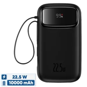 پاوربانک 22.5 وات بیسوس مدل 22.5W QPow2 Dual Cable ظرفیت 10000 میلی آمپر ساعت