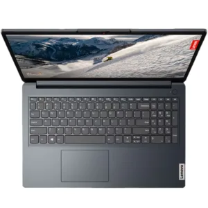 لپ‌تاپ 15.6 اینچی لنوو مدل Ideapad 1 15IJL7 با پردازنده Celeron-N4500، حافظه رم 4 گیگابایت DDR4 با فرکانس 2933 مگاهرتز، حافظه داخلی SSD با ظرفیت 256 گیگابایت، صفحه‌نمایش TN با وضوح HD، وبکم 720p HD با شاتر حریم خصوصی و پشتیبانی از Wi-Fi 6