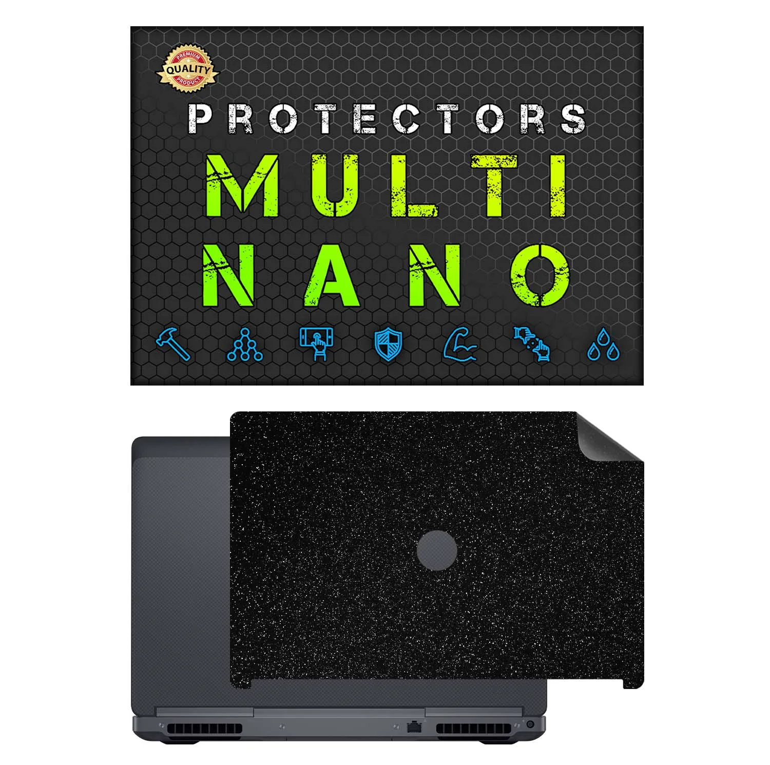 برچسب پوششی پشت لپ تاپ مولتی نانو طرح کهکشانی مدل X-F1G مناسب برای لپ تاپ دل Precision 7710 17.3 inch 2016