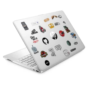 استیکر لپ تاپ و موبایل طرح برنامه نویسی کد P51001 مجموعه 23 عددی