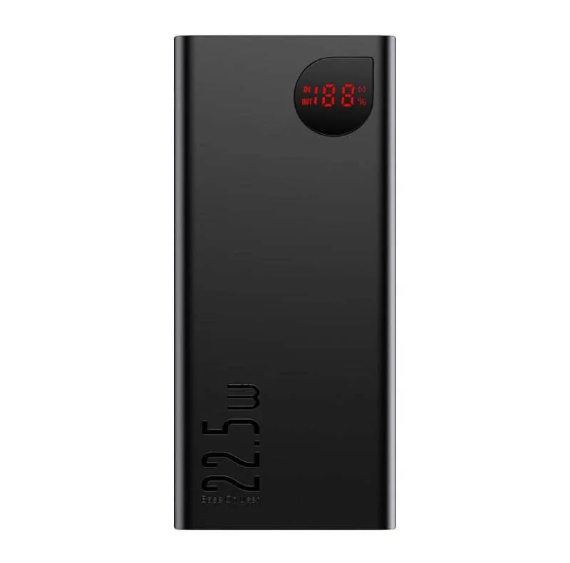 پاوربانک باسئوس مدل ADMAN METAL DIGITAL DISPLAY ظرفیت 20000 میلی آمپر ساعت
