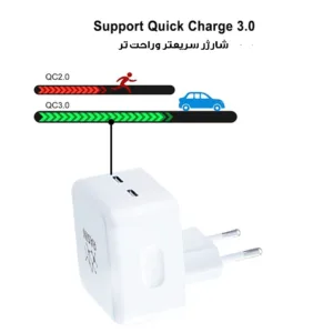 شارژر دیواری 35 وات راسین مدل A2306 EMC