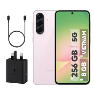 گوشی موبایل سامسونگ مدل Galaxy A56 دو سیم کارت ظرفیت 256 گیگابایت و رم 8 گیگابایت - ویتنام - به همراه شارژر 45 وات سامسونگ و کابل شارژ USB-C به طول 1.8 متر