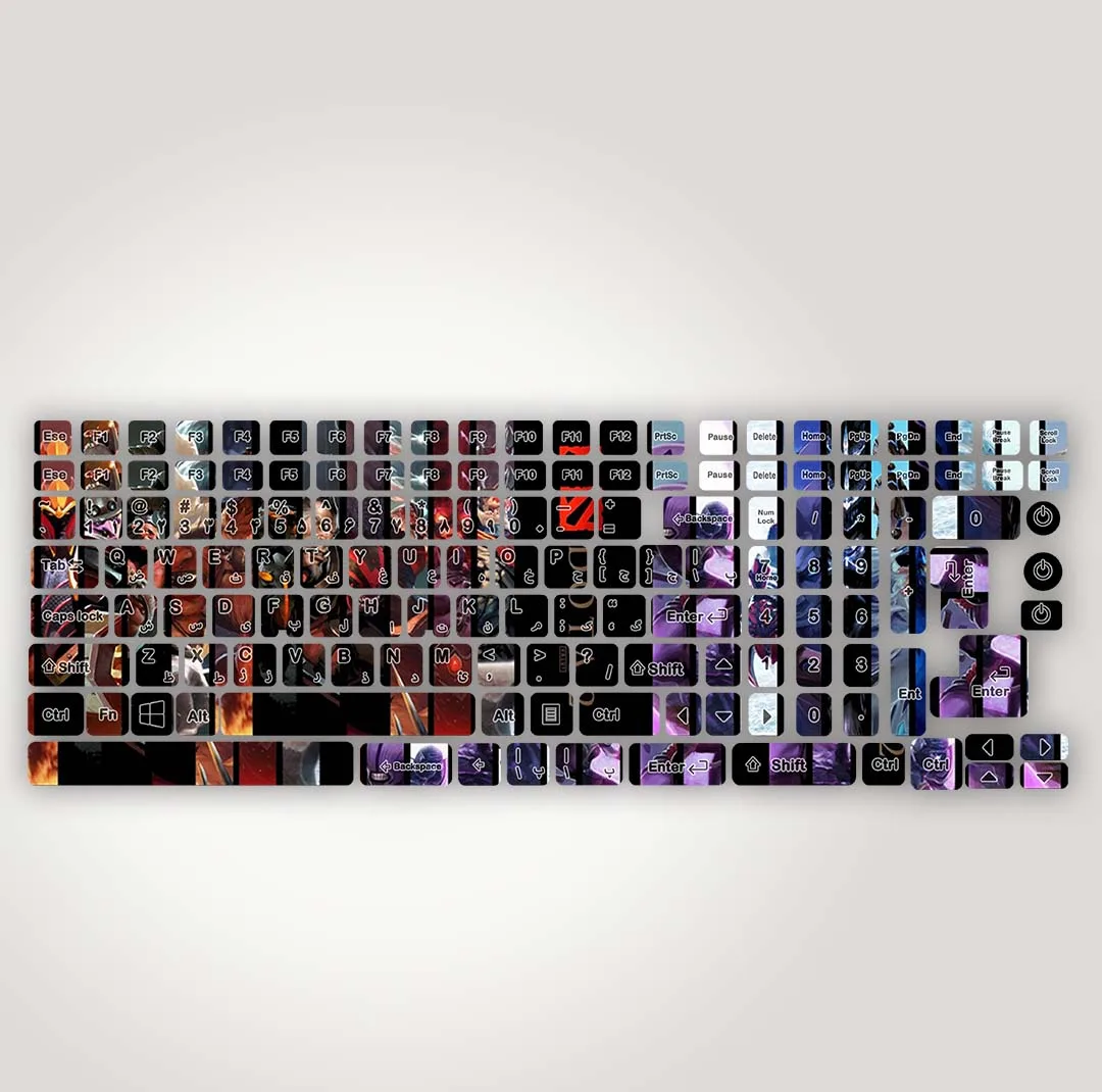 برچسب حروف فارسی کیبورد مدل Gaming کد K-112