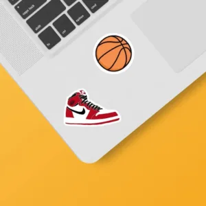 استیکر لپ تاپ و موبایل گوفی طرح کفش ورزشی مدل Air Jordan مجموعه 8 عددی