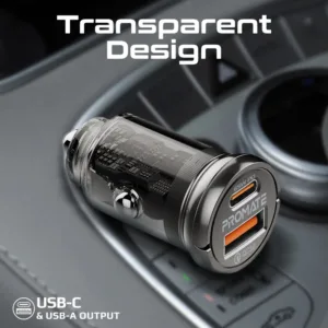 شارژر فندکی 65 وات پرومیت مدل TRANSDRIVE-65W