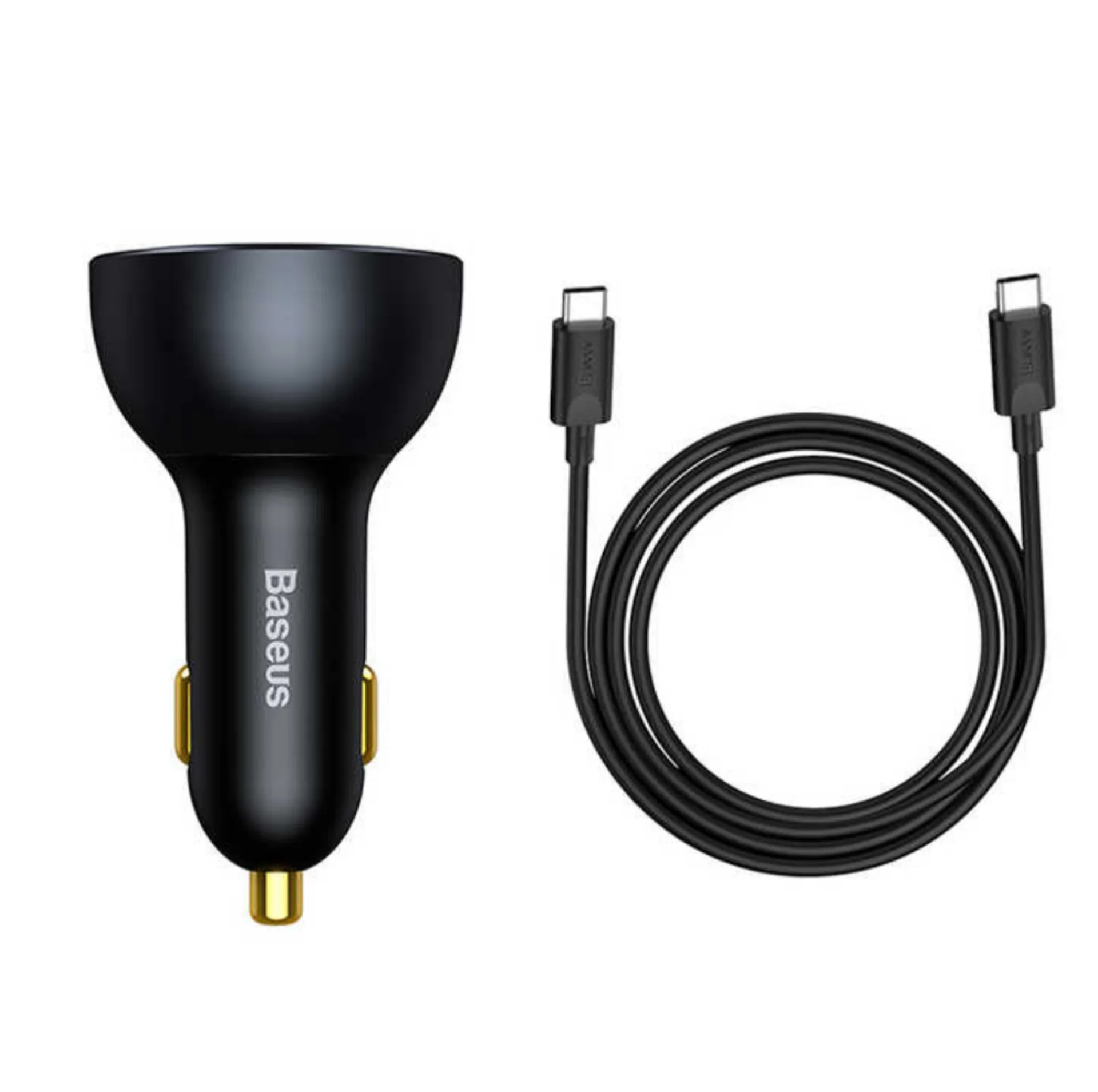 شارژر فندکی باسئوس مدل Multi-port Fast Charge 160W به همراه کابل تبدیل Usb-c