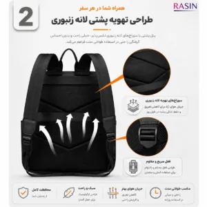 کوله پشتی لپ تاپ راسین مدل BV-08
