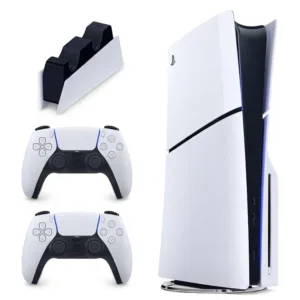 کنسول بازی سونی مدل PlayStation 5 Slim ظرفیت یک ترابایت ریجن 2016A اروپا به همراه دسته اضافی و پایه شارژر
