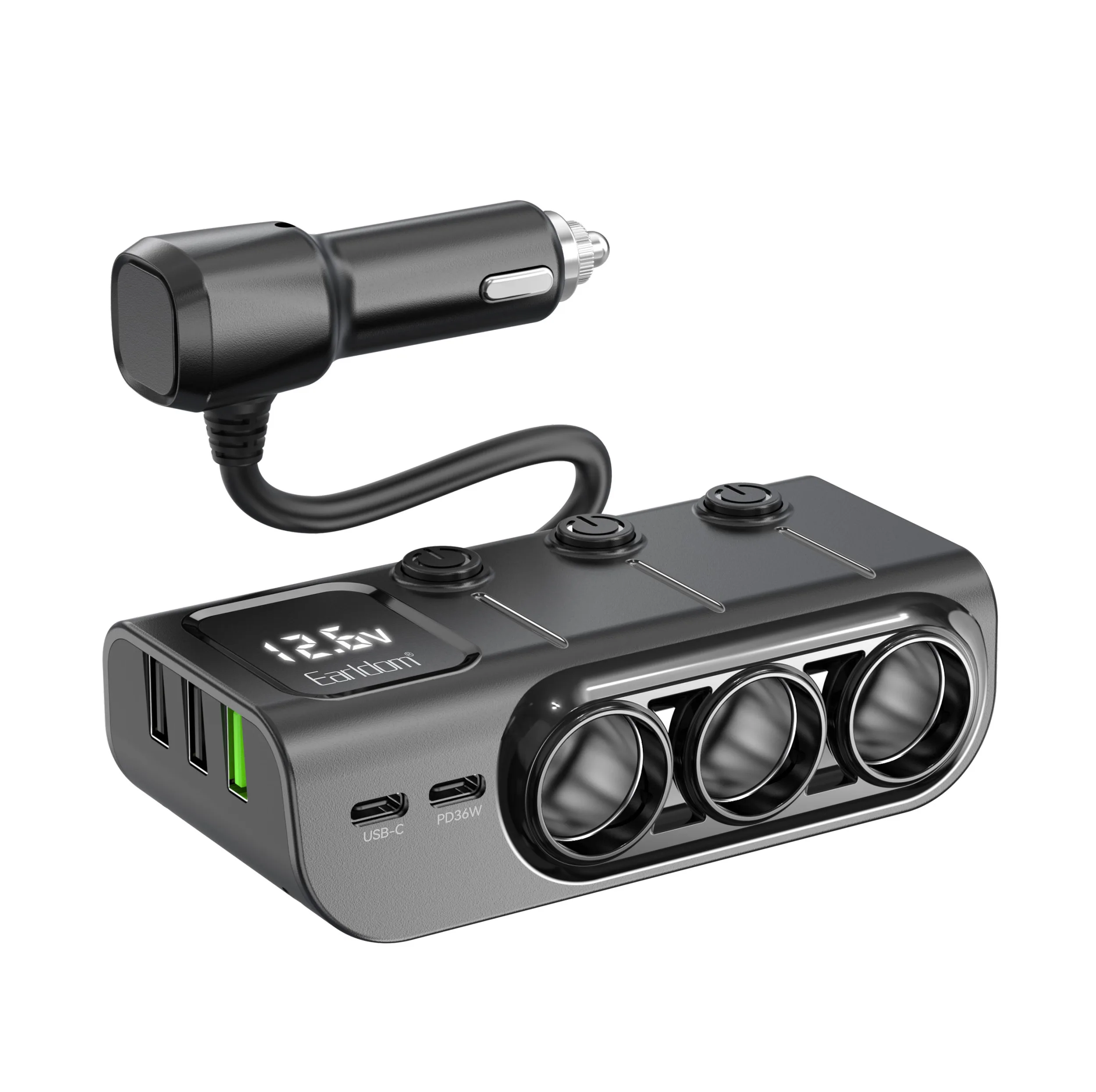 شارژر فندکی 120 وات ارلدام مدل FAST IN-CAR CS4