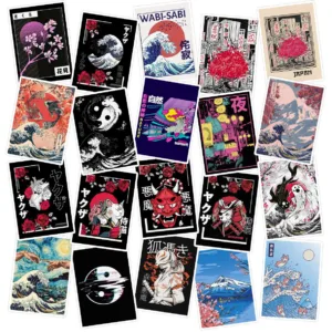 استیکر لپ تاپ ماسا دیزاین طرح ANIME کد COLS60 مجموعه 20 عددی