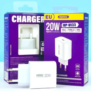 شارژر دیواری 20 وات ریمکس مدل Kiddy Series Fast Charger RP-U133-EU